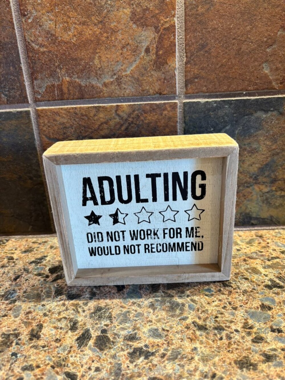 Adulting Did Not Work for Me Would Not Recommend Wooden Sign Primitives by Kathy